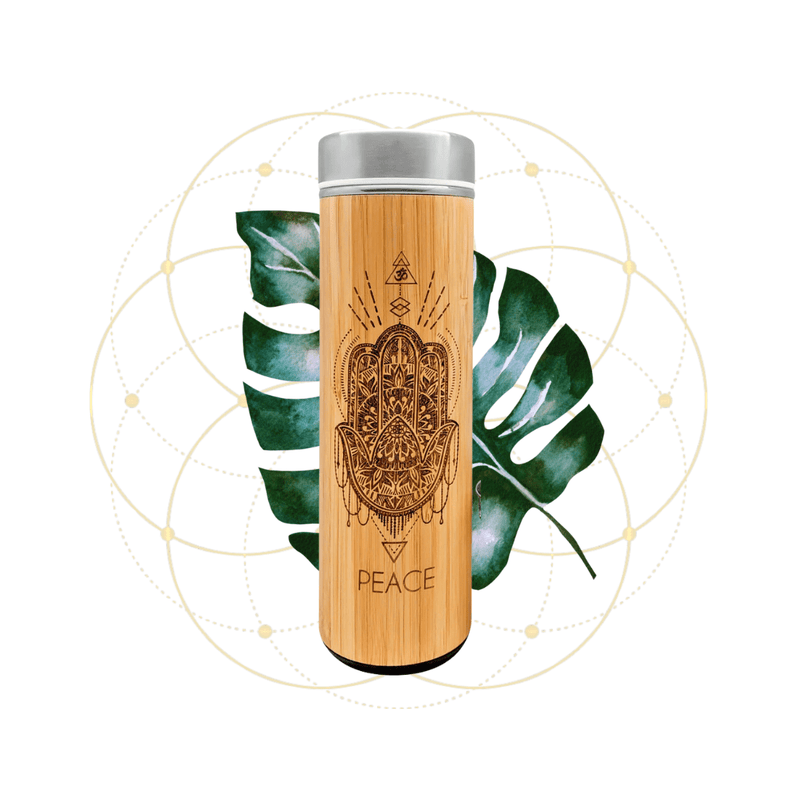 17.9oz PEACE Bamboo Water Bottle